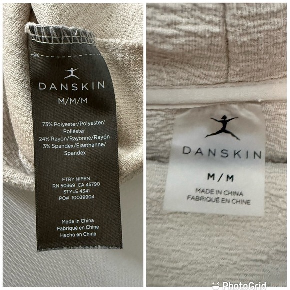 Danskin Cowl Neck Beige Sweatshirt Athleisure Women's Medium Sweater Pullover - Picture 10 of 10